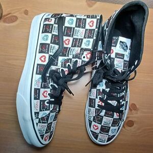 Vans Sk8 Hi Tapered Love Letters Black White Checkerboard Men's Size 11.5